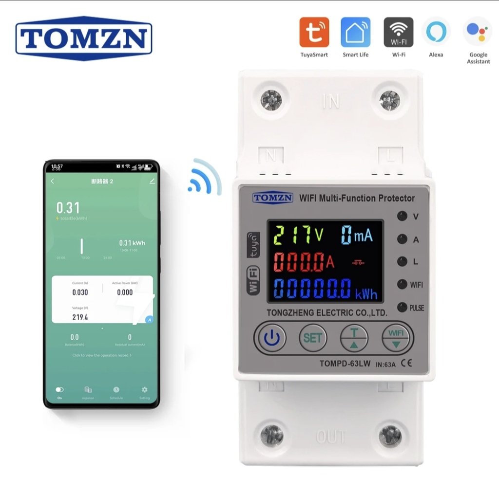 [Tompd 63lw] Switch smart circuit breaker timer