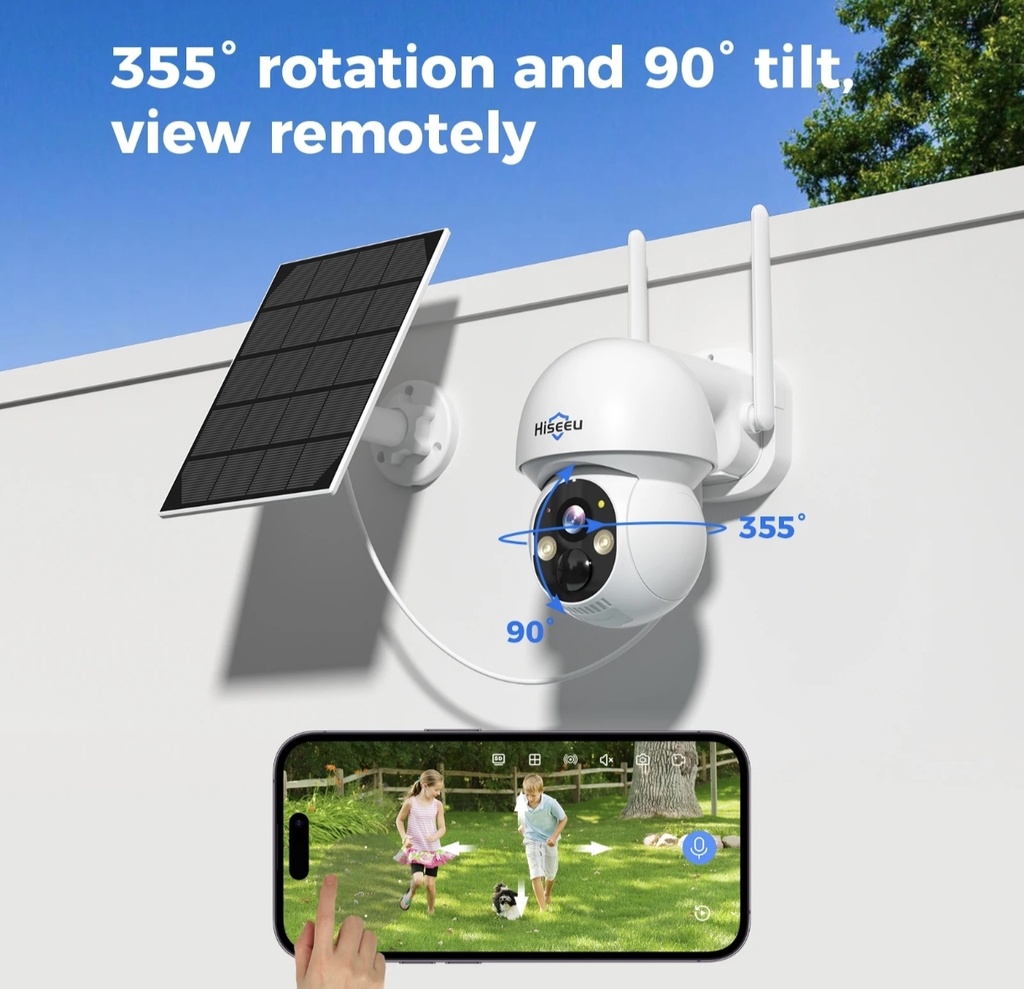 CAMERA SOLAR WIFI HISEEU HD