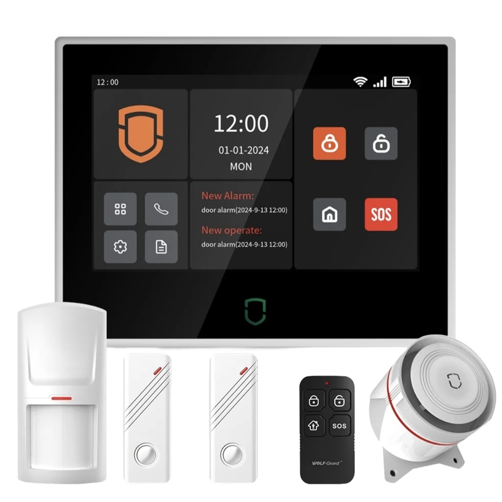 Alarm kit touch screen wolf guard